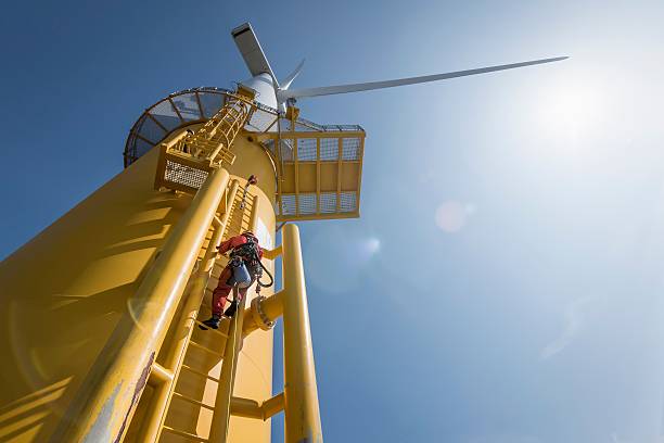 Health & Safety worker in a wind turbine